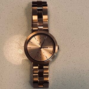 Michael Kors Metallic Rose Gold Watch